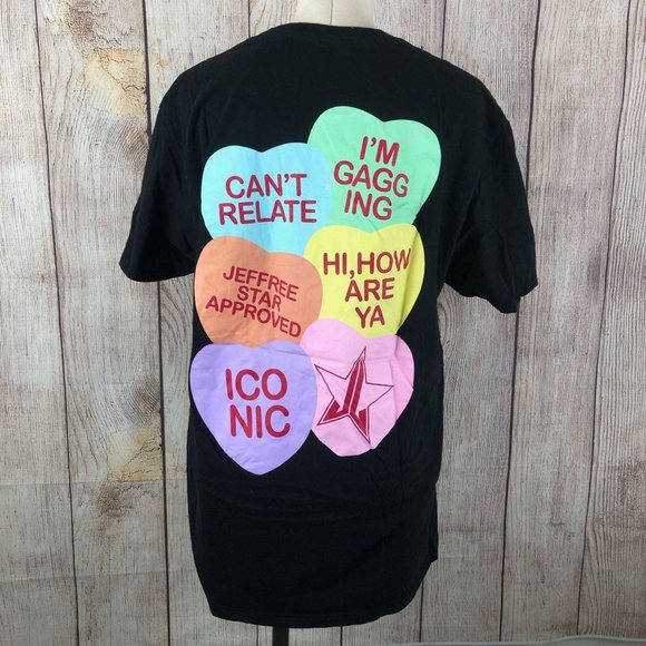 Jeffree Star Heart Can't Relate Black T-Shirt XL - Picture 3 of 6